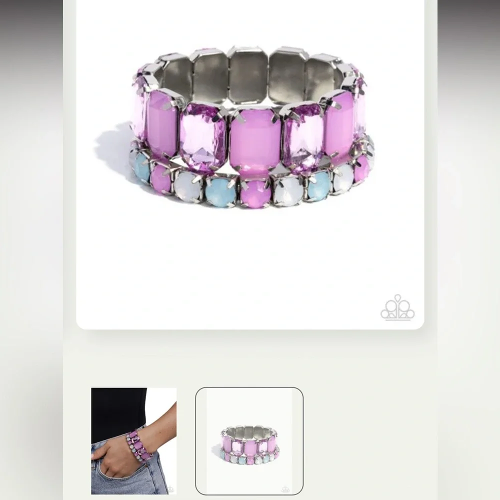 🟪🩵🟪 “MISMATCHED MOOD” PURPLE STRETCH BRACELET ~ PAPARAZZI❗️ 🟪🩵🟪